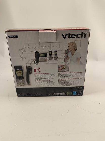 VTech DECT 6.0 Cordless Phone Answering System Bluetooth Call Block 3 Handsets