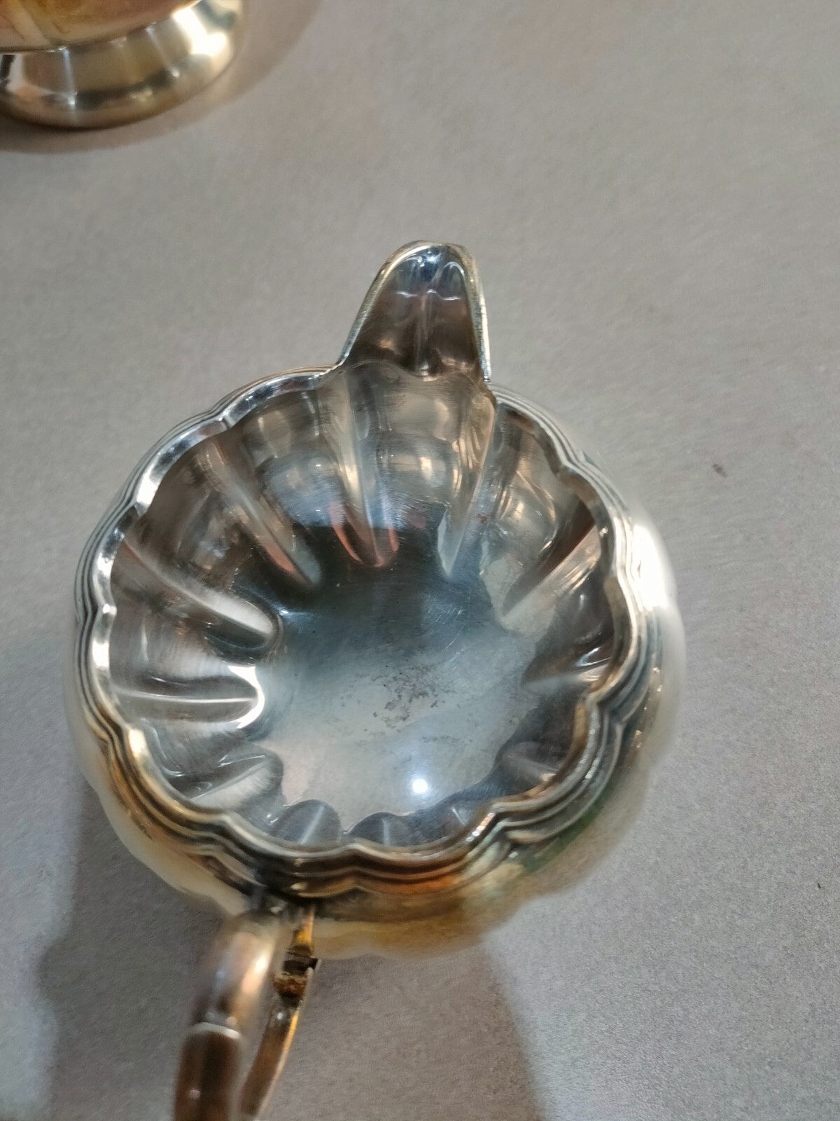 Vintage Art Deco Four Piece Primrose Plate B.M.Spouts Tea Service/E.P. Copper/