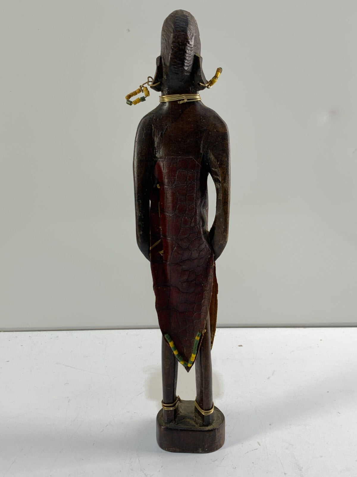 Vintage 1970s Solid Wood Zulu Warrior Rhodesia Tribal African Carving Figure