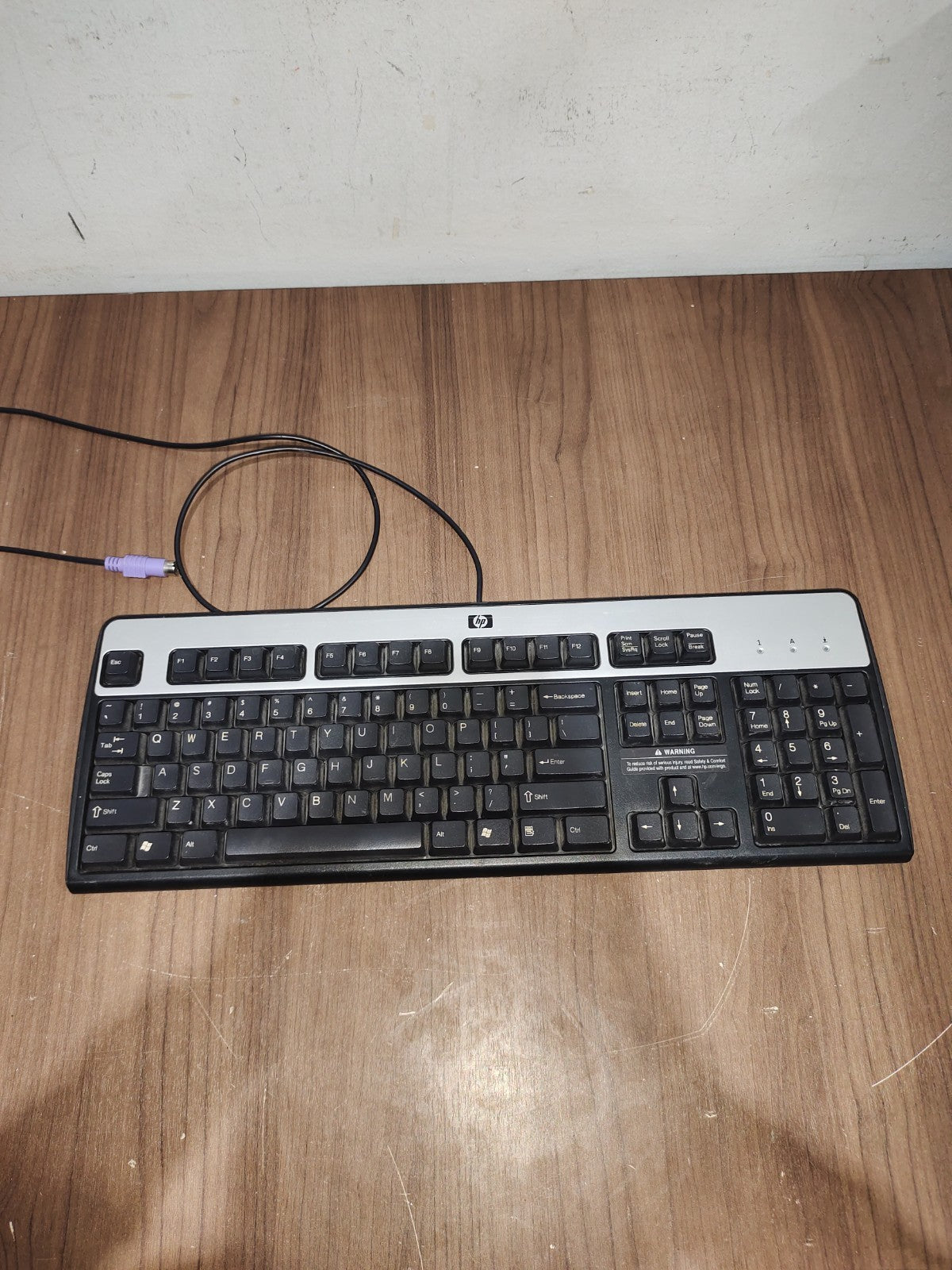HP KB-0316 Wired Keyboard Silver Black English Keyboard