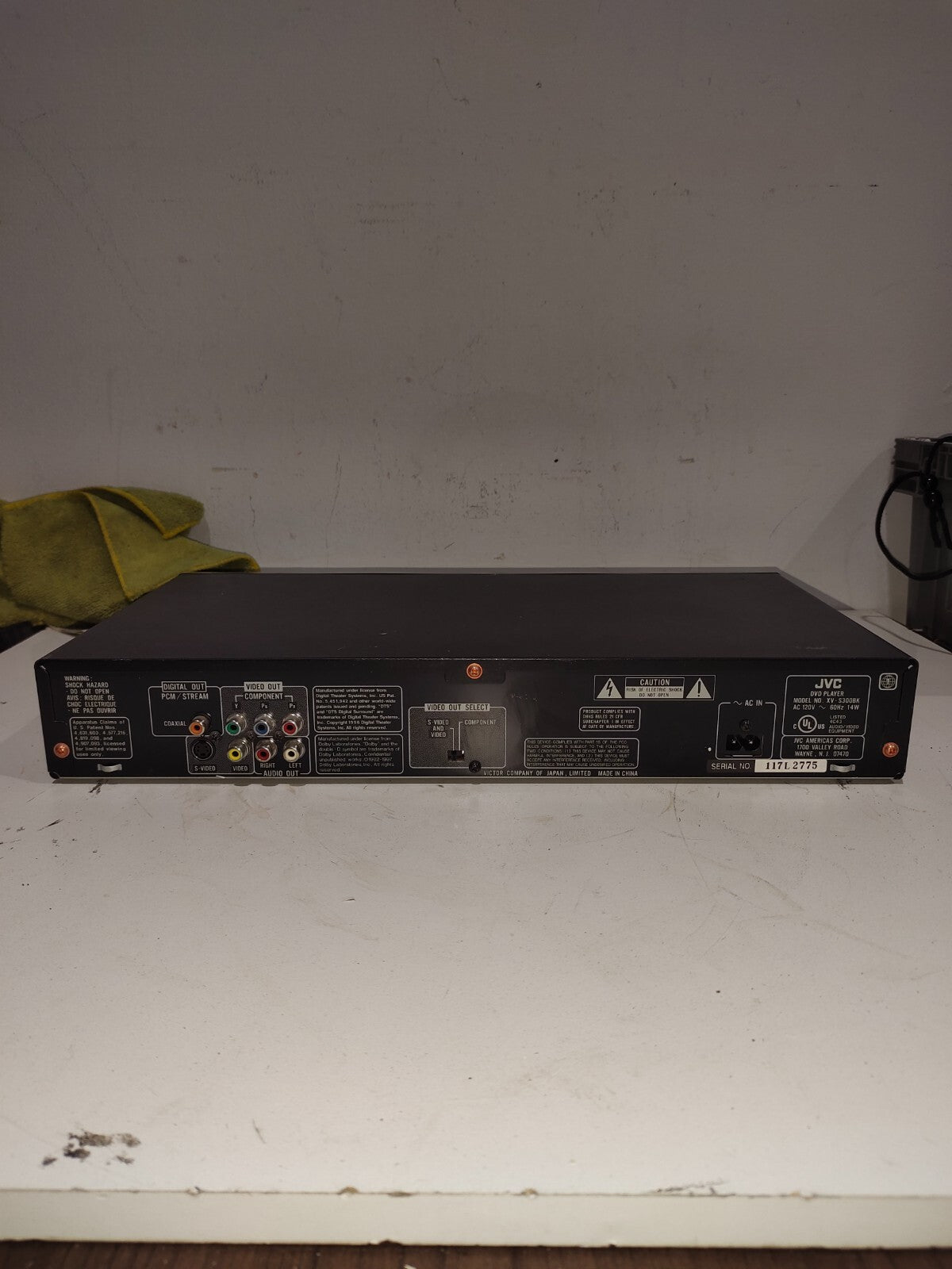 JVC DVD Player XV-S300BK  DVD/Super VCD/VCD/CD