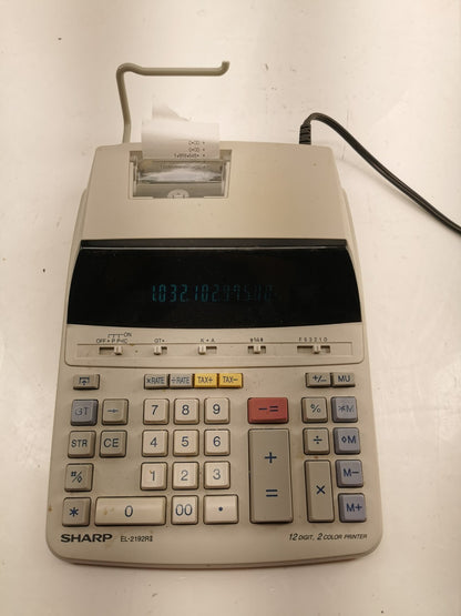 SHARP EL-2192RII business desktop printing calculator, adding machine