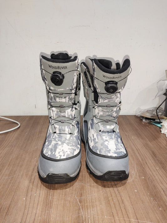 WindRiver Mens Winter Boot Size 12 Snow Leopard Waterproof Tarantula Grip BOA