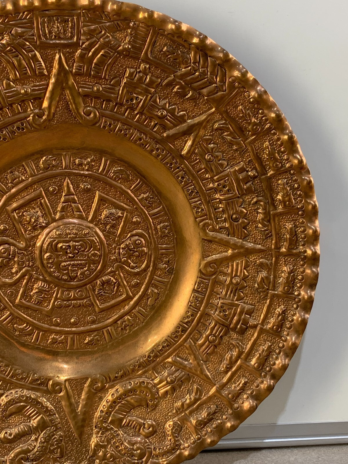 Beautiful AZTEC Brass Calendar