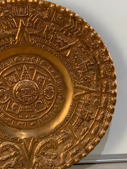 Beautiful AZTEC Brass Calendar
