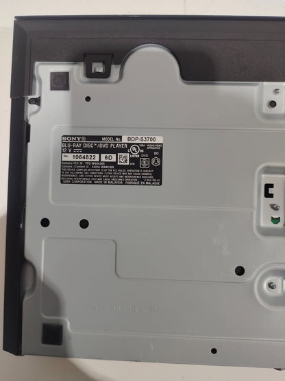 Sony BDP-S3700 DVD Blu-Ray Player - No Power Cord