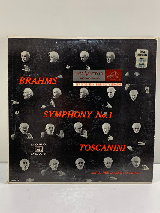 Brahms Symphony No. 1 Toscanini Vinyl RCA Victor Red Seal