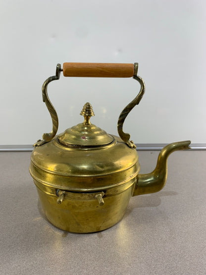 Antique Moroccan Moorish Solid Brass Tea Kettle