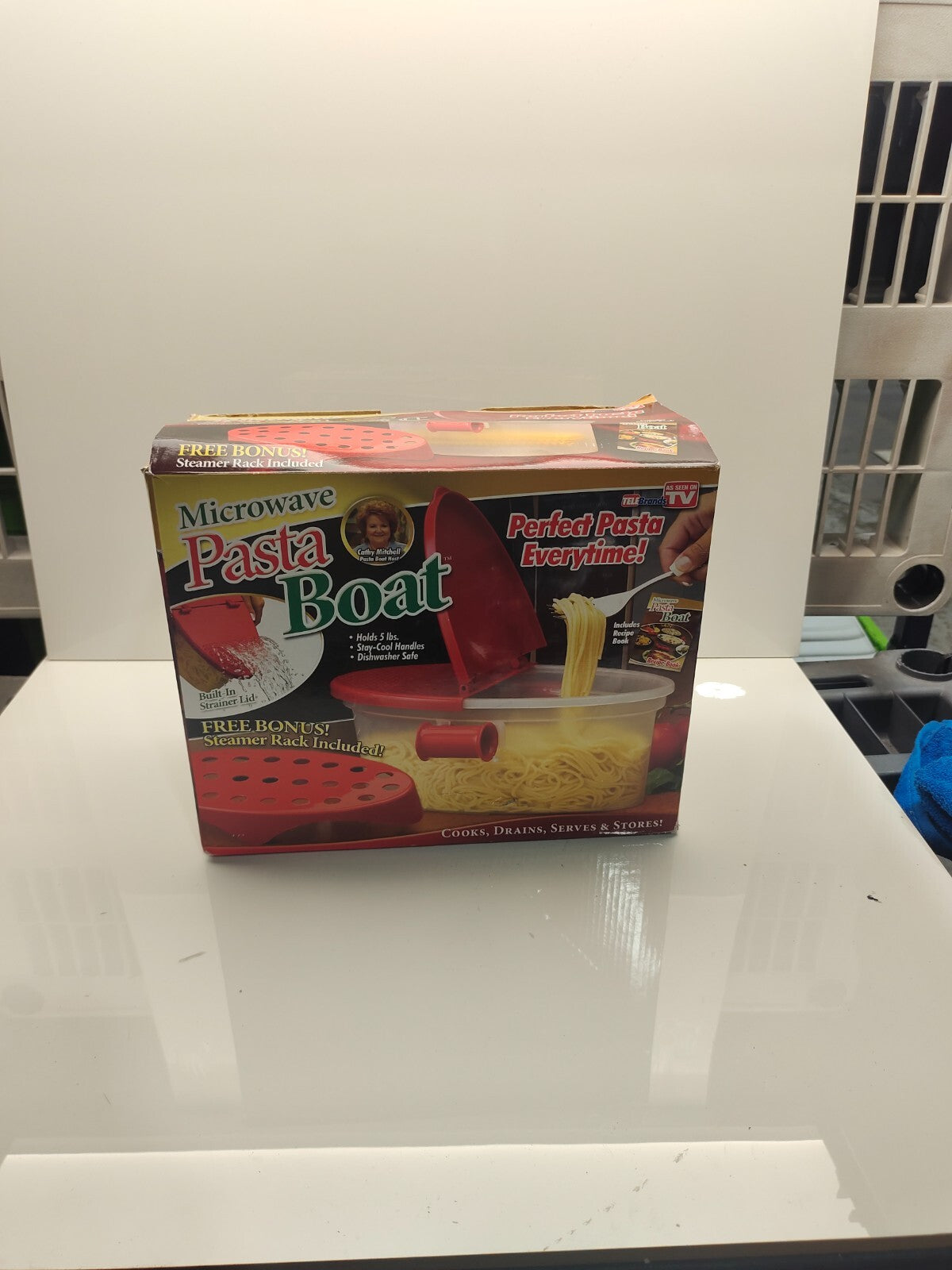 Microwave PASTA BOAT Cooker As Seen On TV Perfect Pasta