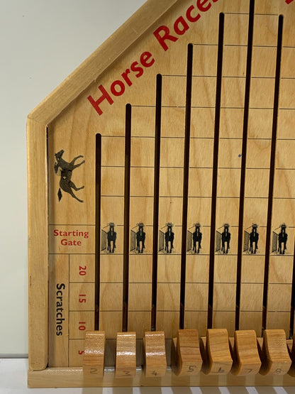Vintage horse racing wooden game board rascal toys