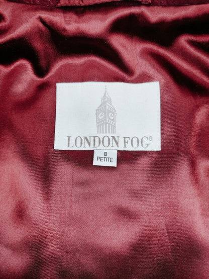 London Fog Coat Women's Size 8 Petite Wool Red Jacket