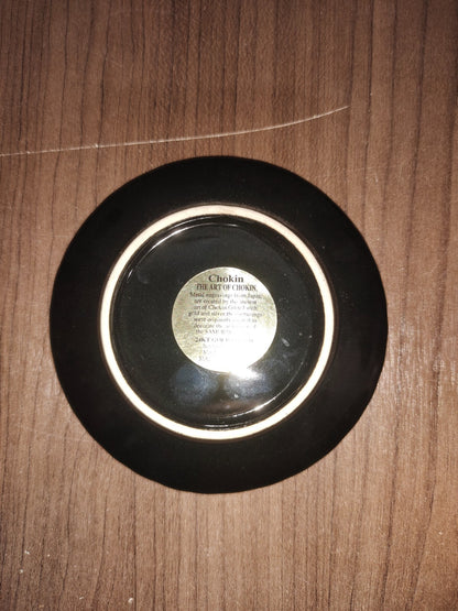 Vintage The Art of Chokin 24K Gold Plated Plate