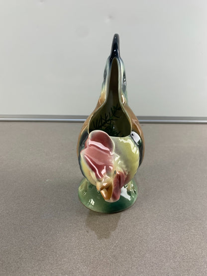 Vintage Royal Copley Ceramic Glazed Pottery Chicken Planter Farmhouse Rustic