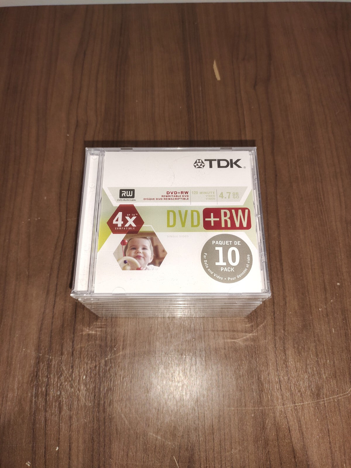 Brand New TDK DVD- RW Rewritable 10 Pack 4X 4.7 GB 120 Minutes Recordable Blank