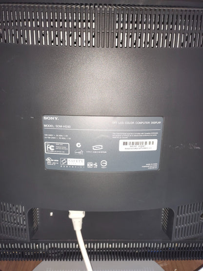 Sony SDM-HS93 LCD Computer Monitor - 19 inch Monitor VGA