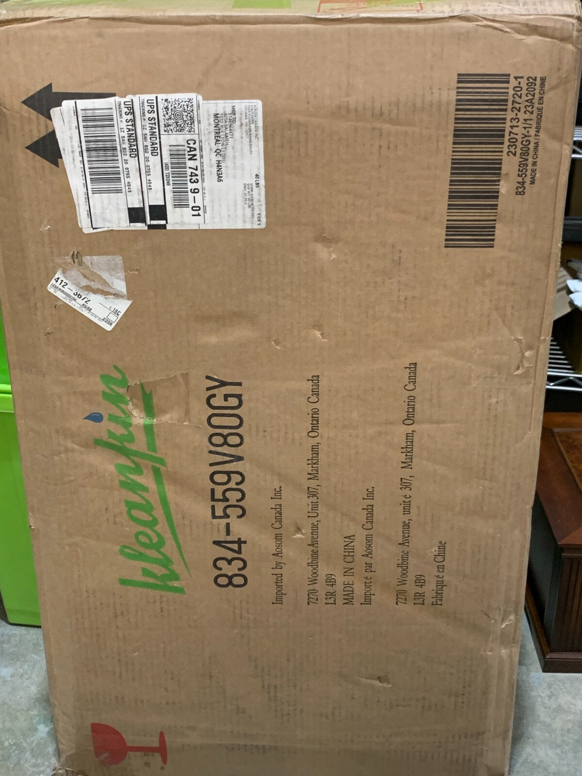 Freestanding Bathroom Storage Cabinet with 2 Drawers & Adjustable Shelf, White