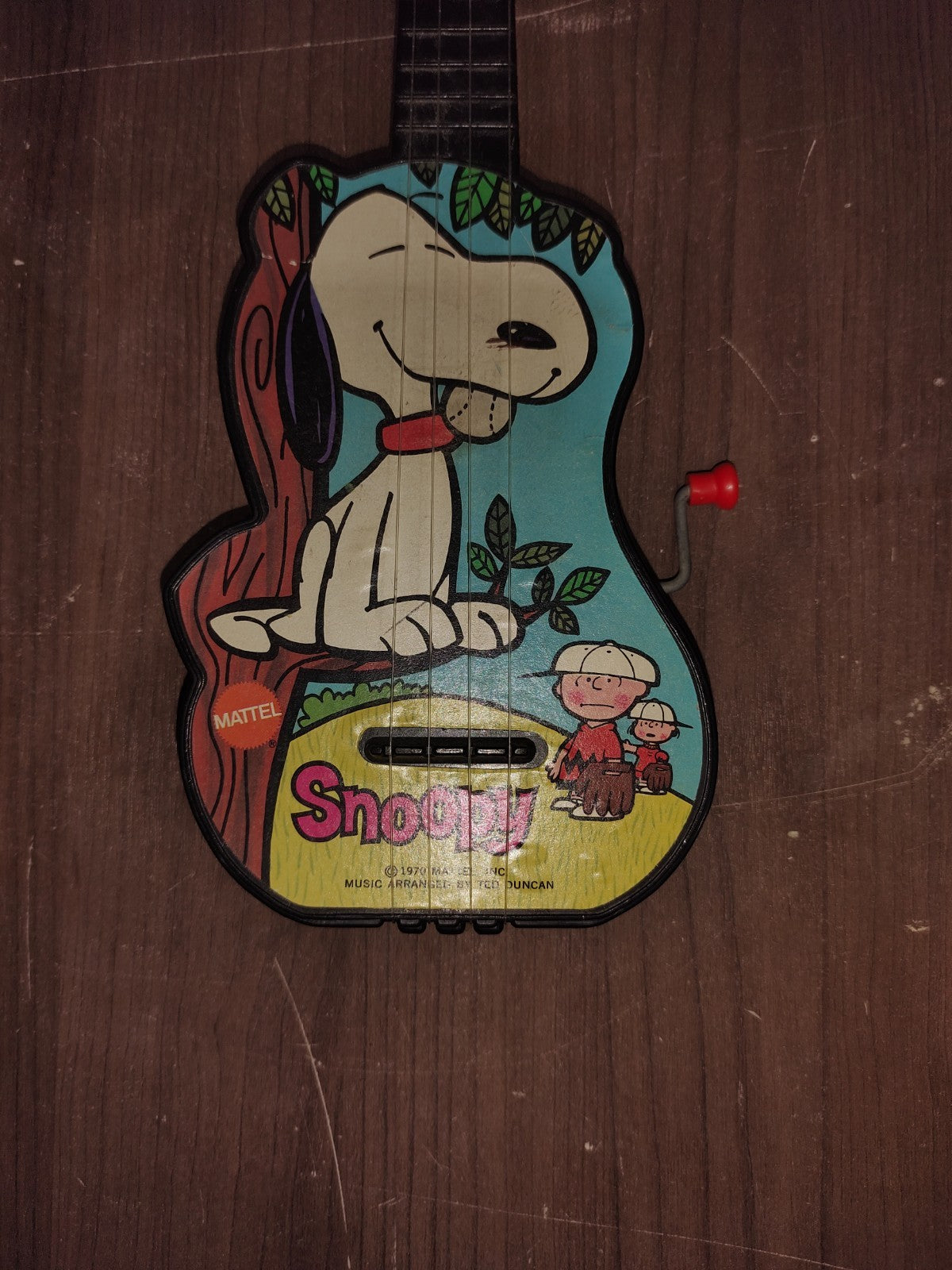 Vintage - Snoopy Musial Guitar Key Winding Toy