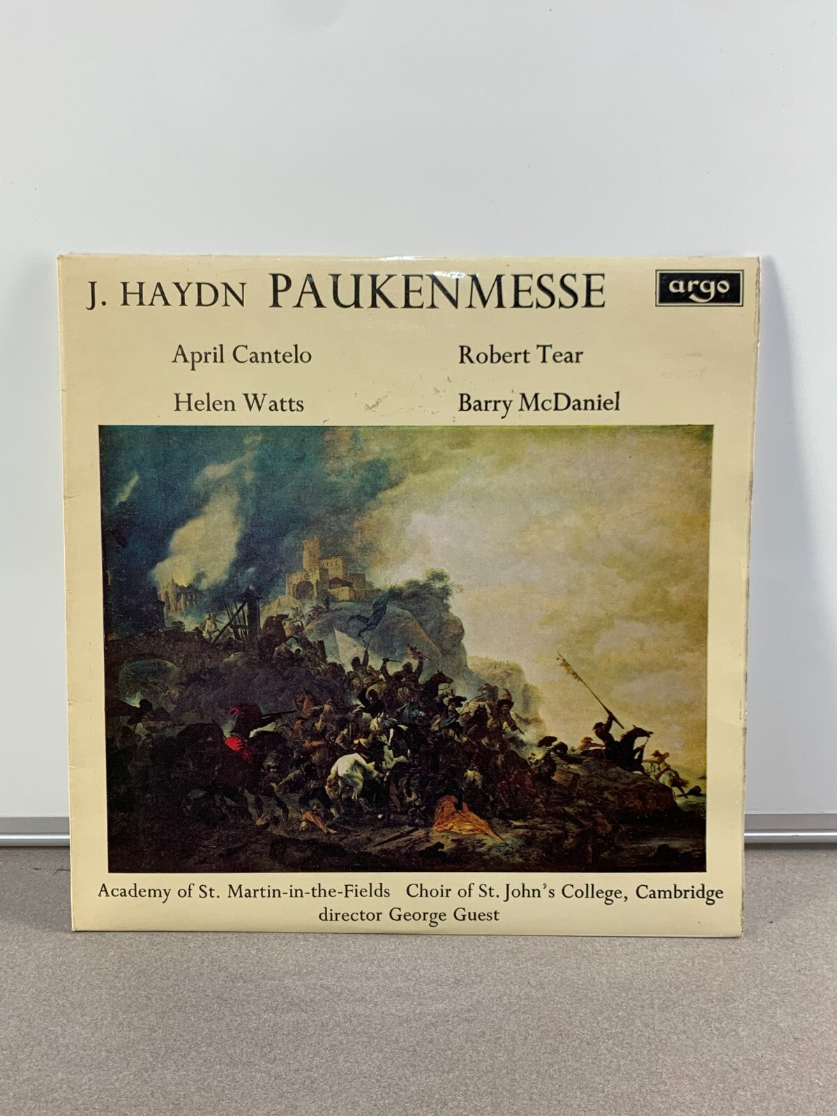 ARGO J. HAYDN ASMF GUEST PAUKENMESSE M. HAYDN AVE REGINA ZRG 634 STEREO