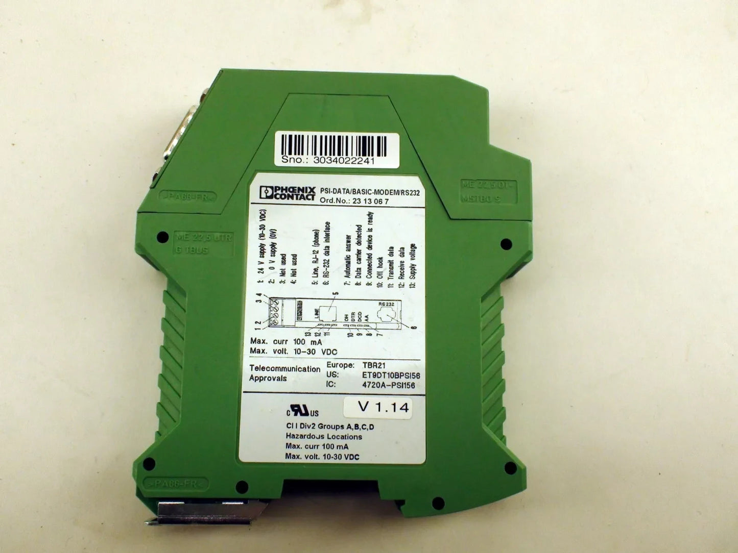 2313067 Phoenix Contact - PSI-DATA/BASIC-MODEM/RS232 INTERFACE CONVERTOR