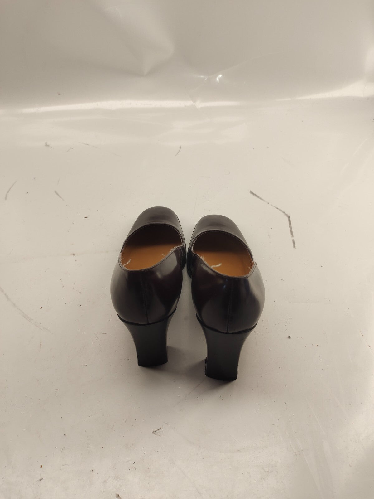 Lauren Ralph Lauren  Women's Brown Leather Slip On Wedge Heels  Size 8B