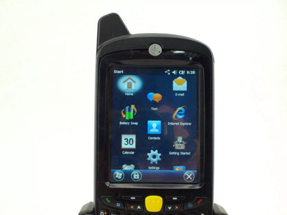 Motorola Zebra MC67NA Computer/Barcode Scanner With Cradle, Handle Grip, Adapter
