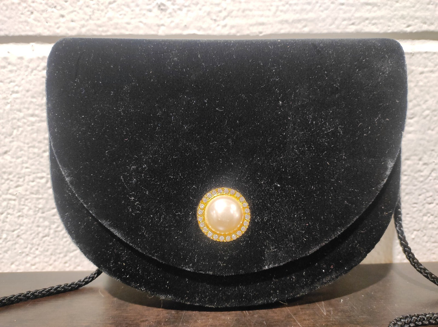 Carolyne Barton Night Black Velvet Evening Bag Purse Clutch