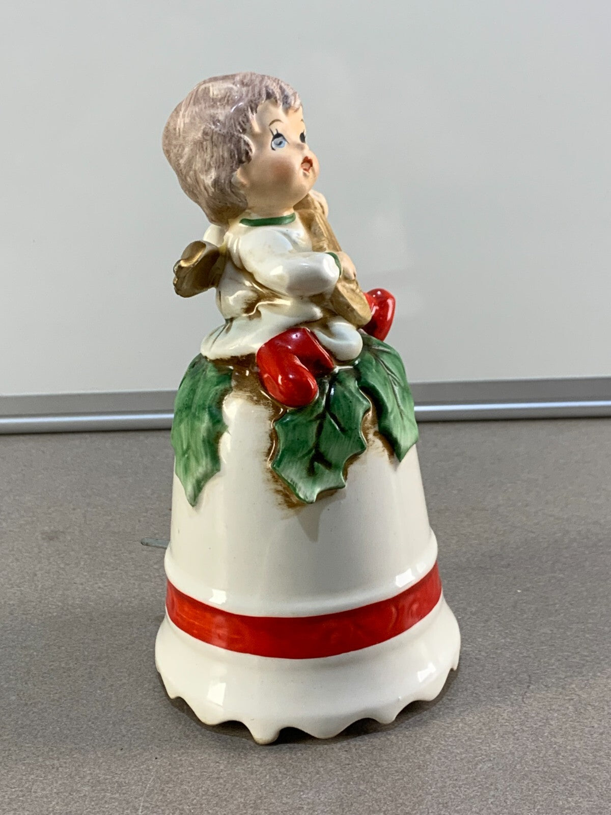 Vintage Berman & Anderson Christmas Boy Angel Music Box 1960s Japan Ceramic #637
