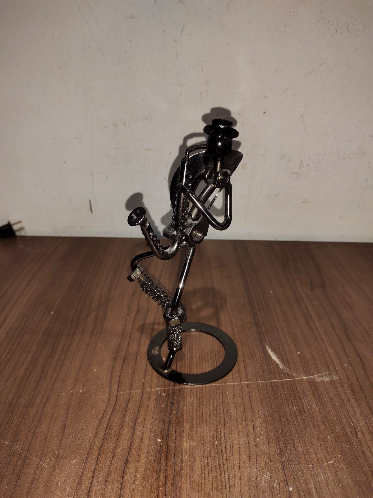 Scrap Metal Art, Figurine welded from nuts and Bolts