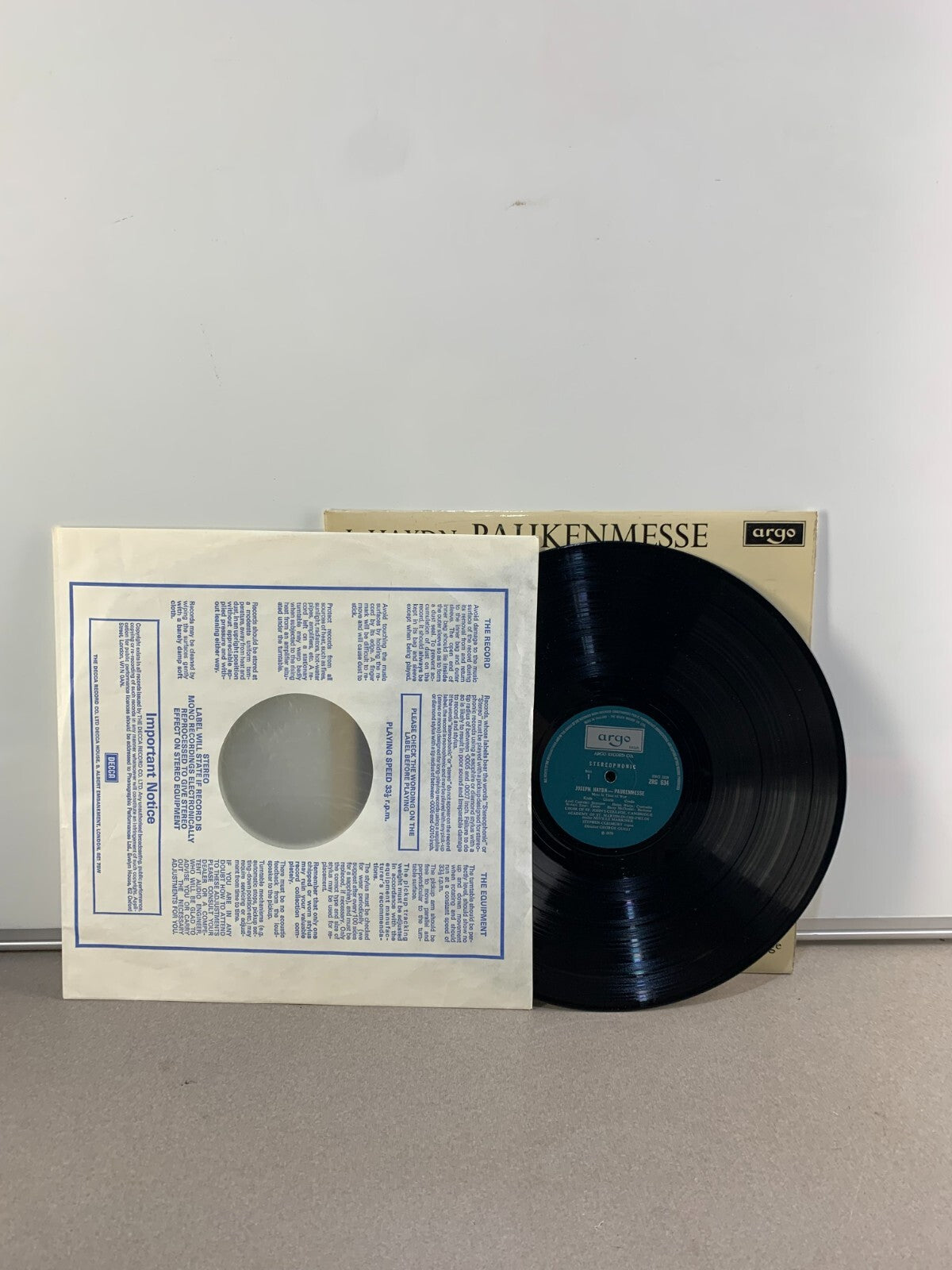 ARGO J. HAYDN ASMF GUEST PAUKENMESSE M. HAYDN AVE REGINA ZRG 634 STEREO