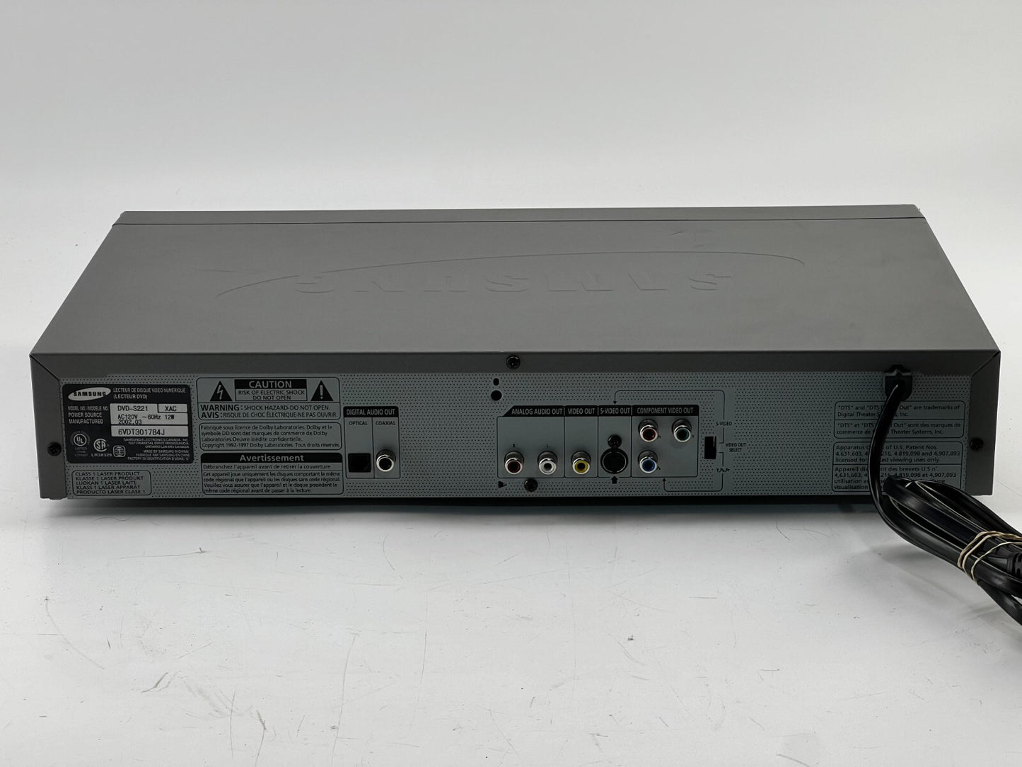 GOOD CONDITION Samsung DVD-S221 DVD Player EB-4197 Tested WORKS!