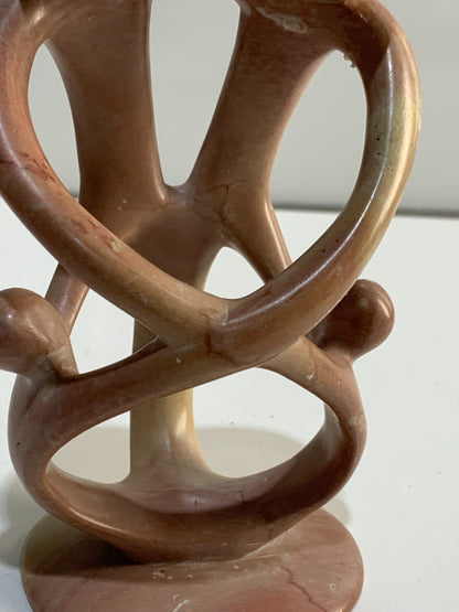 Family of Six Hand Carved Soapstone Sculpture