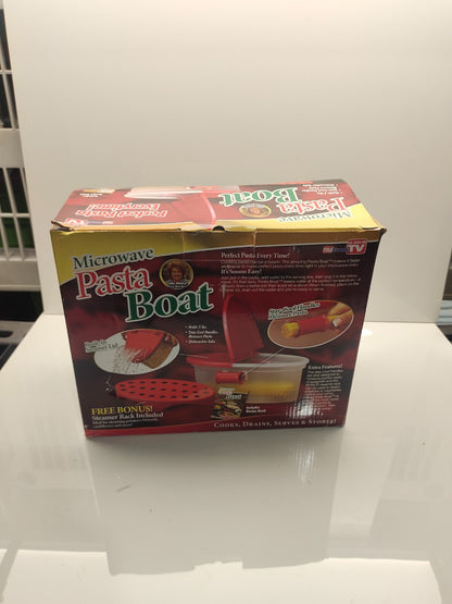 Microwave PASTA BOAT Cooker As Seen On TV Perfect Pasta