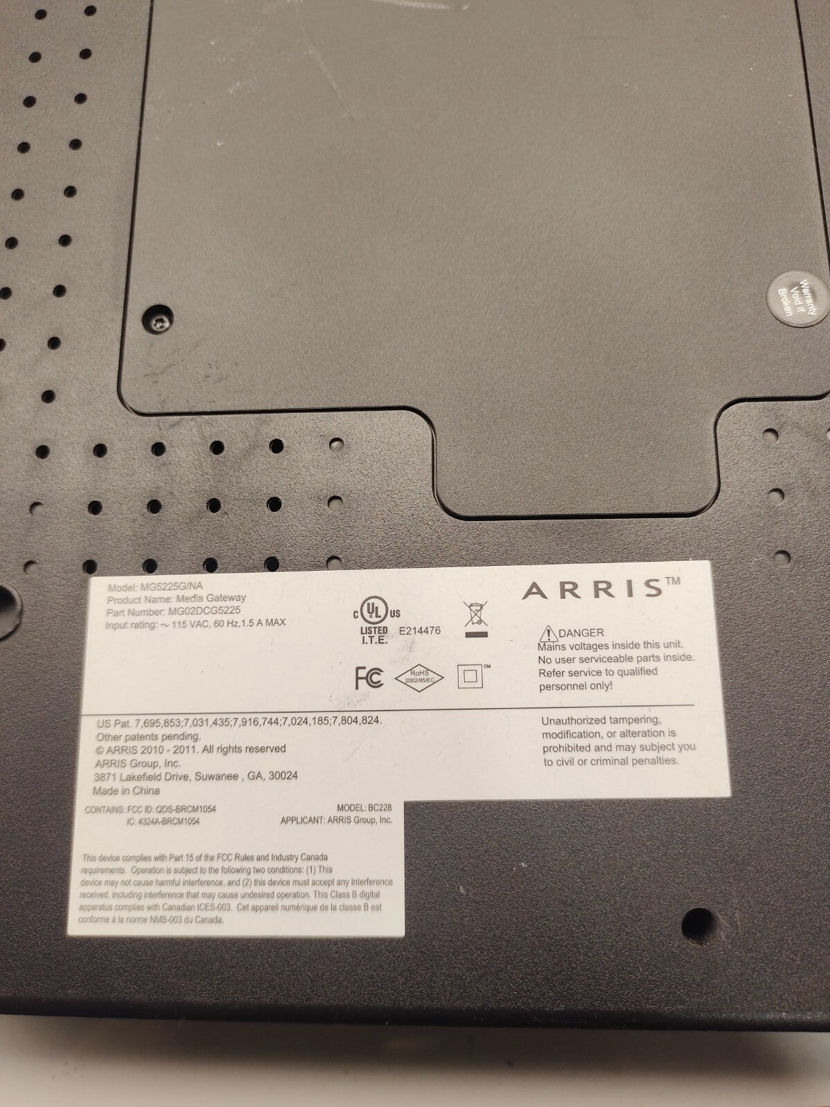 Arris Media Gateway Modem MG5225G