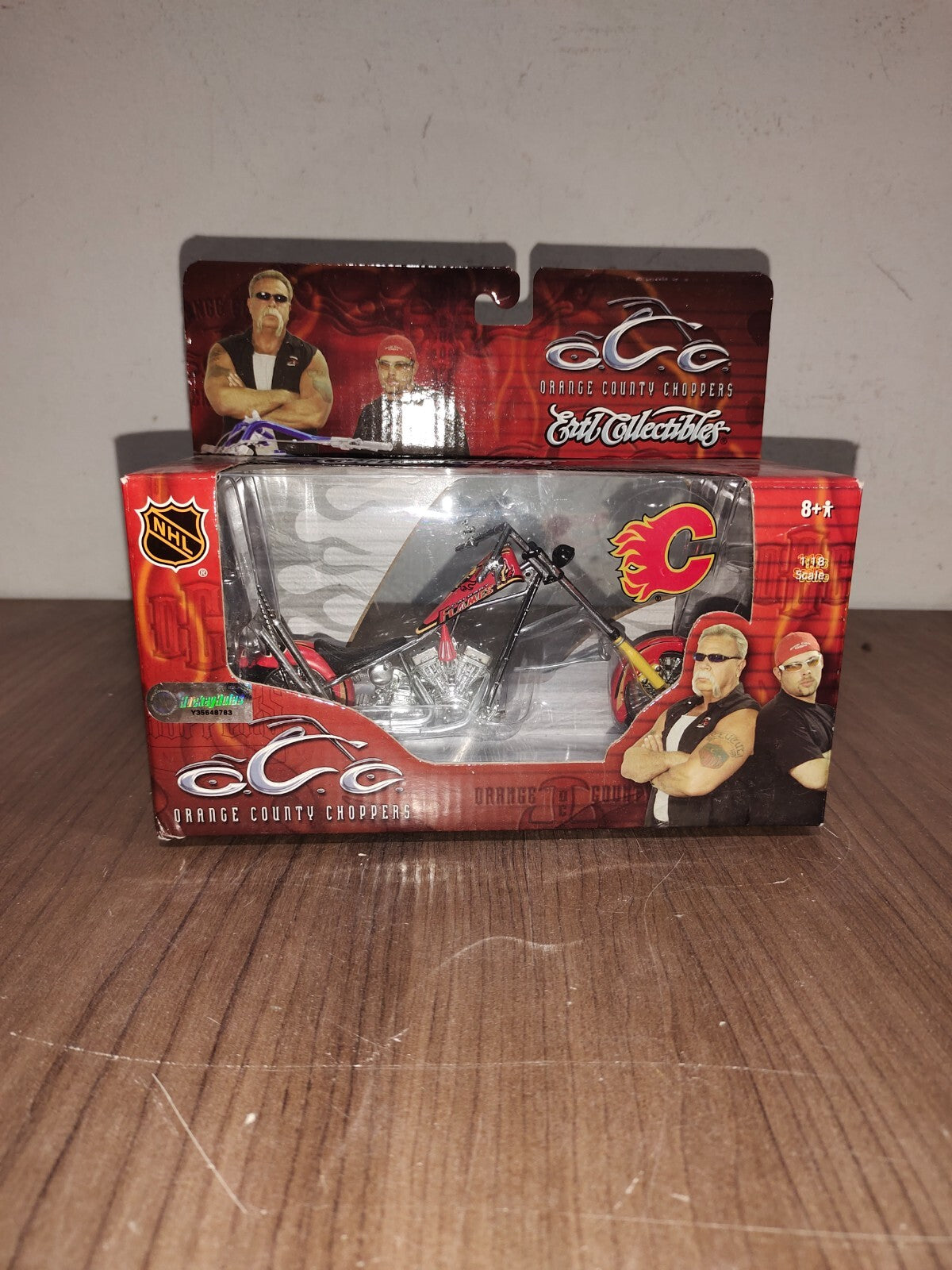 ORANGE COUNTY CHOPPERS - Calgary Flames Blasty - Ertl Bike Diecast 1:18 Scale