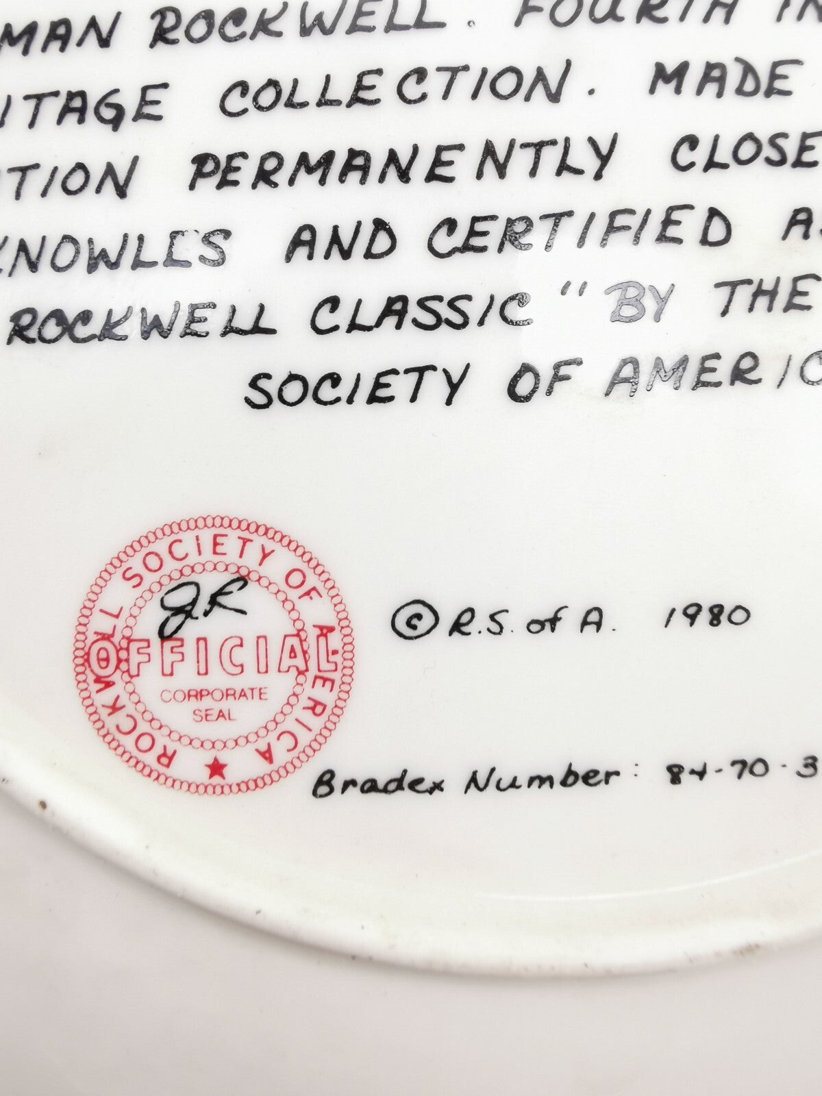 Vtg Norman Rockwell Collector Plate  Entitled "The Ship Builder" Porcelain