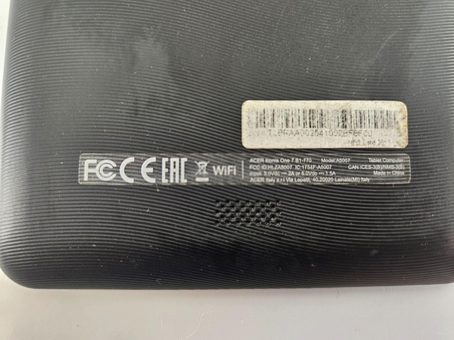 Acer Iconia One 7 B1-770 - 7-inch Black - 1GB RAM - 16GB - Factory Reset