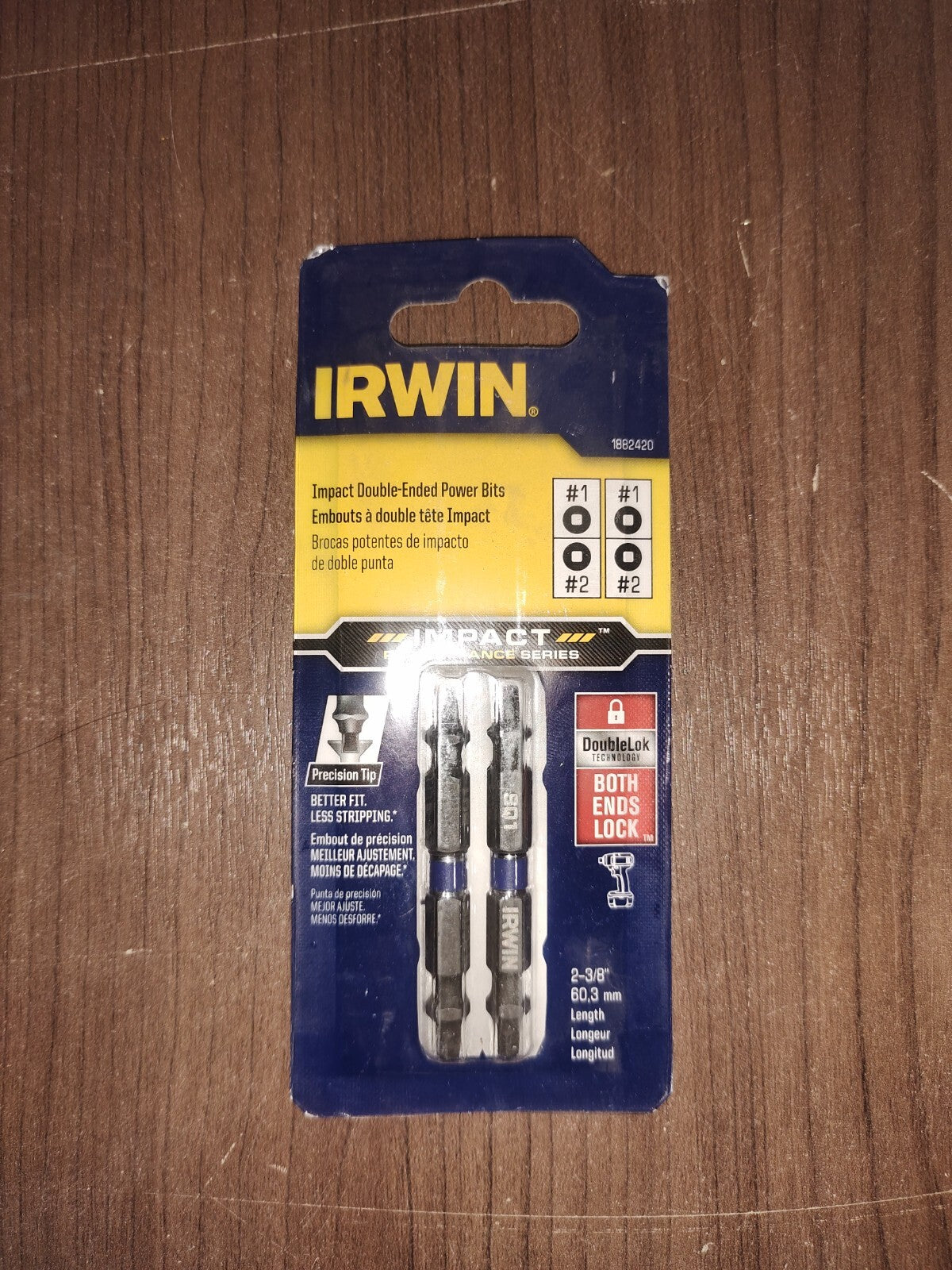 IRWIN 1882420 DoubleEnded Screwdriver Power Bit 1 Square 2 Square - Set of 5 - 1
