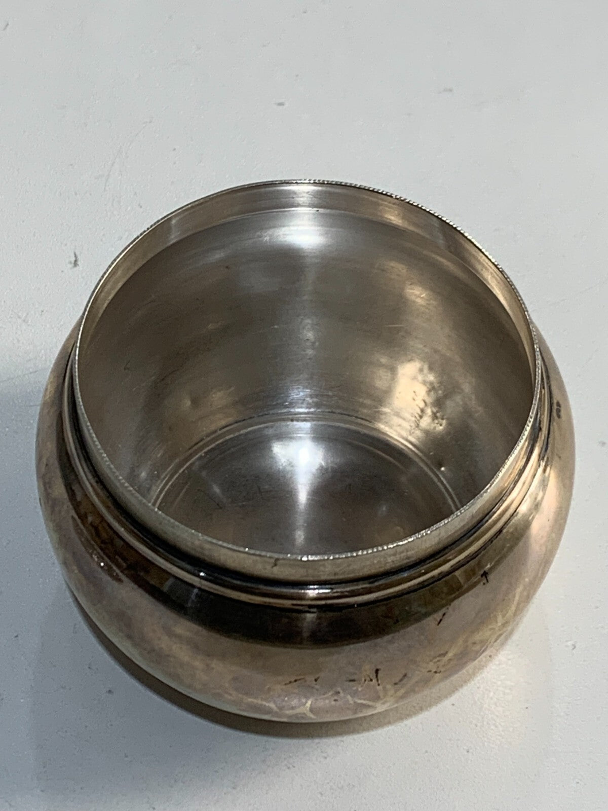 ANTIQUE J.E.CALDWELL STERLING SILVER REPOUSSE CANISTER, POWDER JAR, TOBACCO CAN