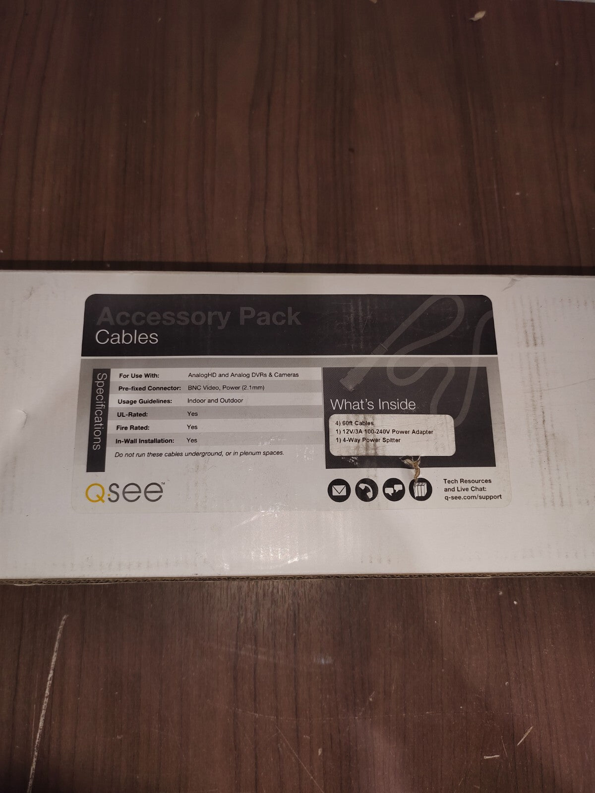 Q-See Accessory Pack Cables - 4 x 60" - Rolls For Analog HD Cameras - 1