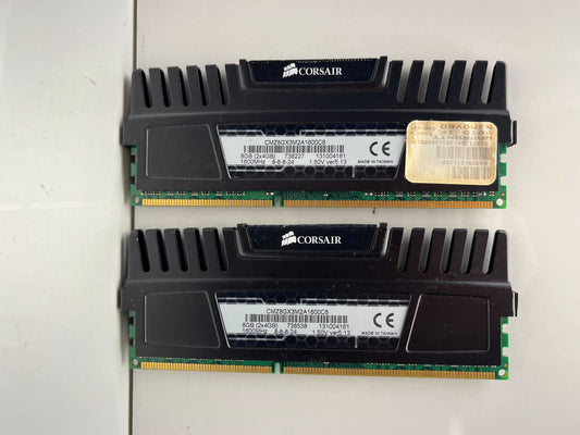 Corsair Vengance 8GB (2x4GB) DDR3 RAM Kit 1600MHz 8-8-8-24 CMZ8GX3M2A1600C8