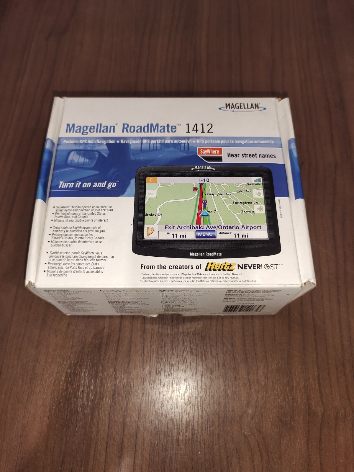 BOXED MAGELLAN ROADMATE 1412 GPS UNIT PORTABLE NAVIGATOR 4.3" TOUCH SCREEN
