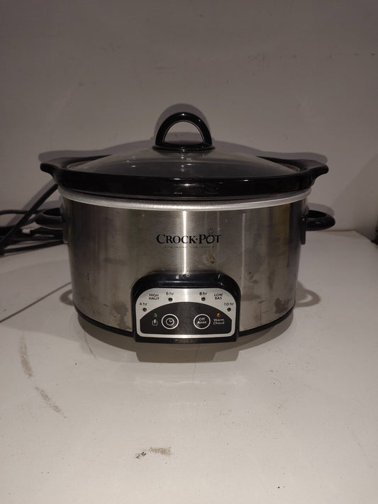 Crock-Pot 6 Quart Slow Cooker with Timer and Auto food Warmer Setting