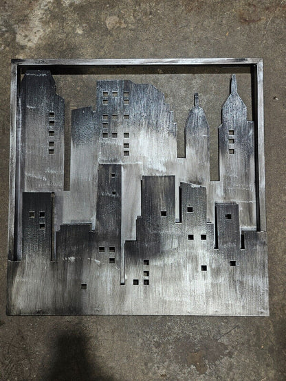 Metropole 3D Metal Wall Decor - Contemporary Artistic Statement Piece