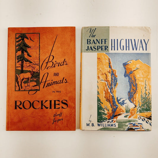 Lot of 2 Vintage Mid-Century Banff and Jasper Travel Books