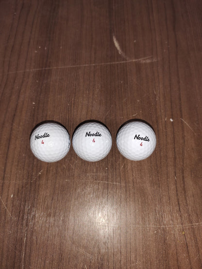 New - NOODLE LONG AND SOFT THE ORIGINAL GOLF BALLS - SLEEVE OF 3 - Set of 3 - 3