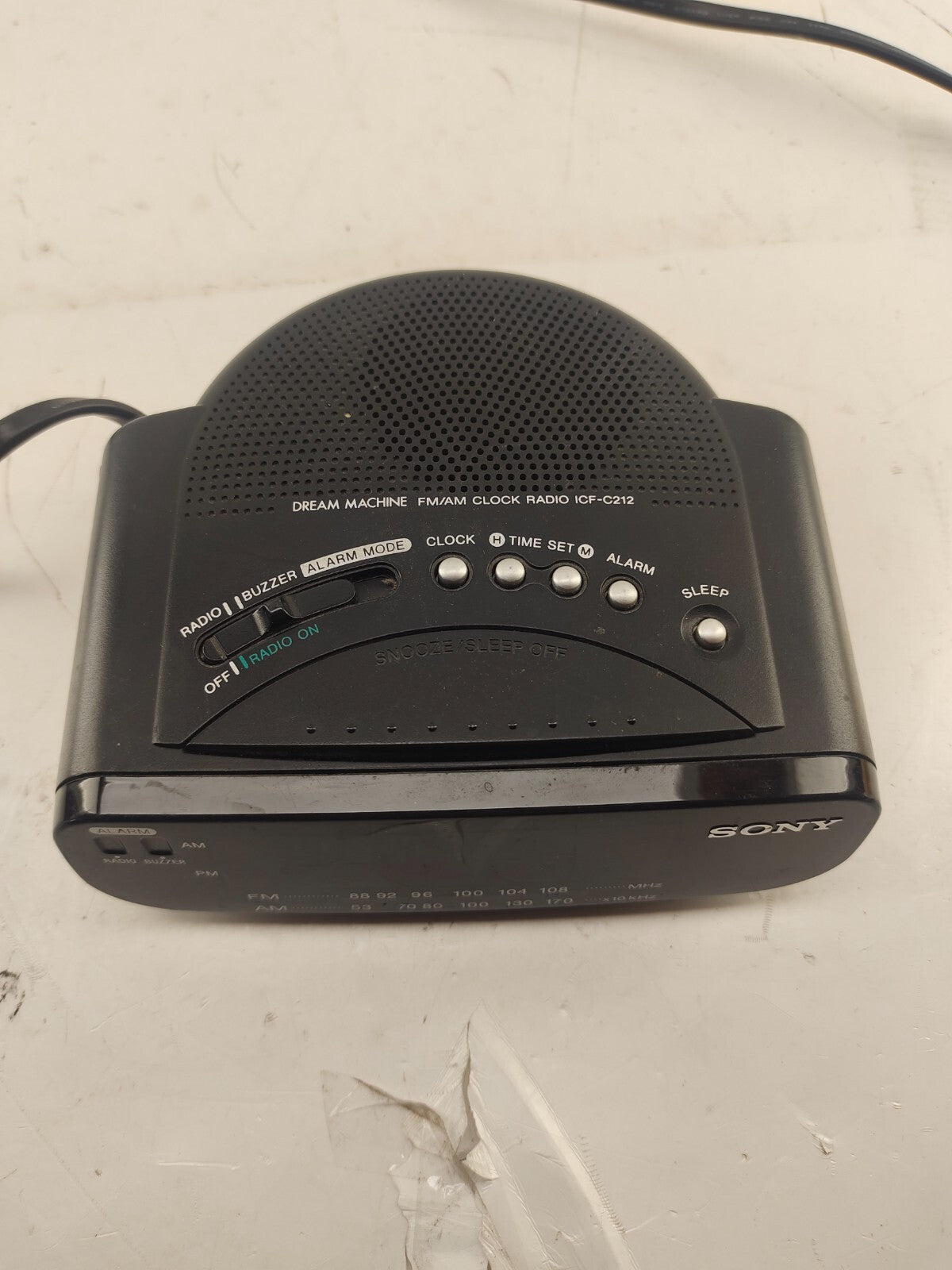SONY Dream Machine Clock Radio ICF-C212 Black LED Clock
