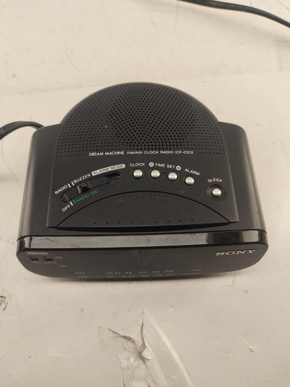 SONY Dream Machine Clock Radio ICF-C212 Black LED Clock