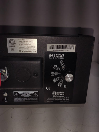 Intertek M1000 speaker C10A ATLAS SOUND