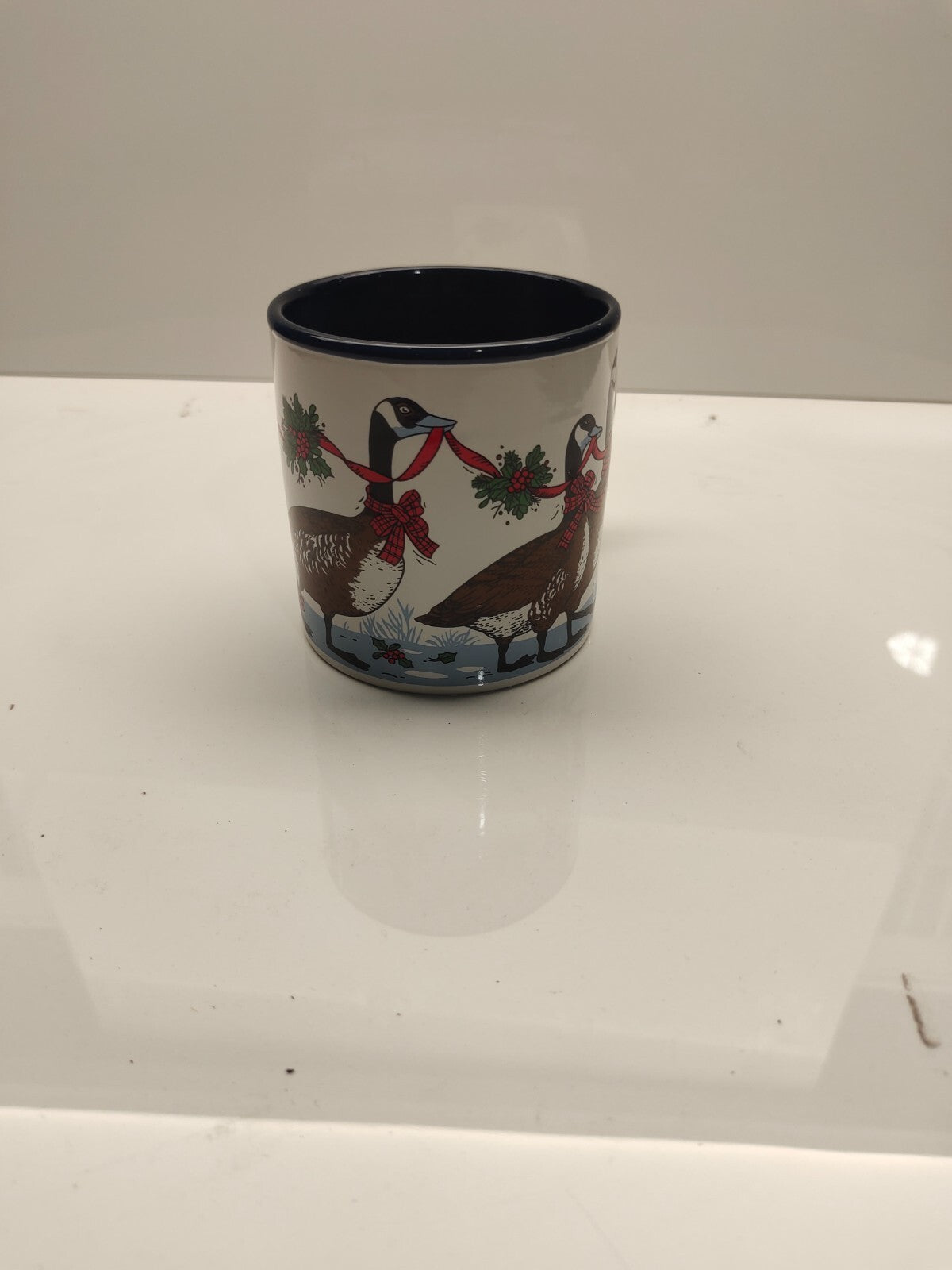 Potpourri Press White Geese Christmas Marvelous Coffee Mug