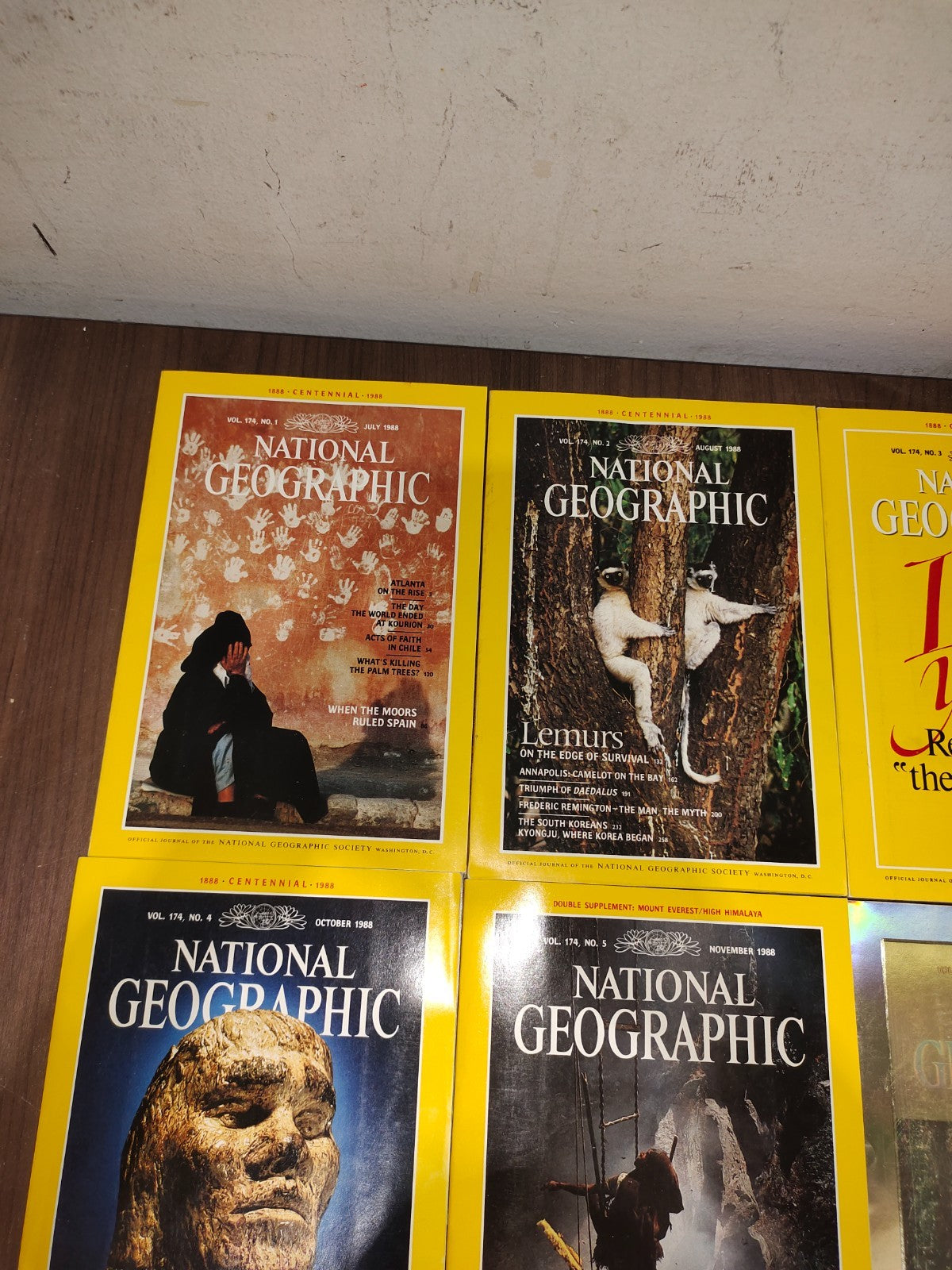 National Geographic - 1988 - July-December - Case Faux Leather - Magazines